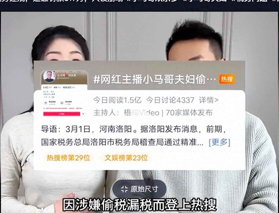 網(wǎng)紅小馬哥夫婦偷稅被罰317萬(wàn)