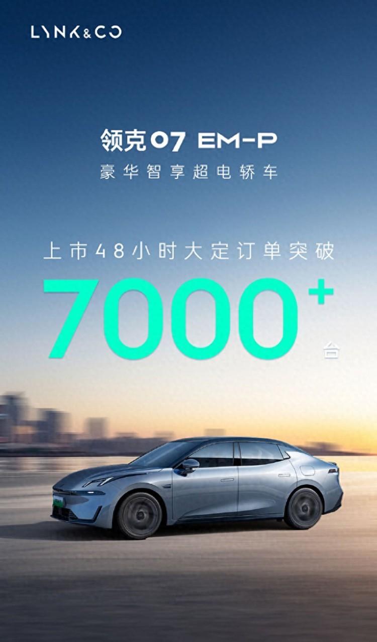 上市48小時訂單突破7000臺 領(lǐng)克07 EM-P正式開啟交付