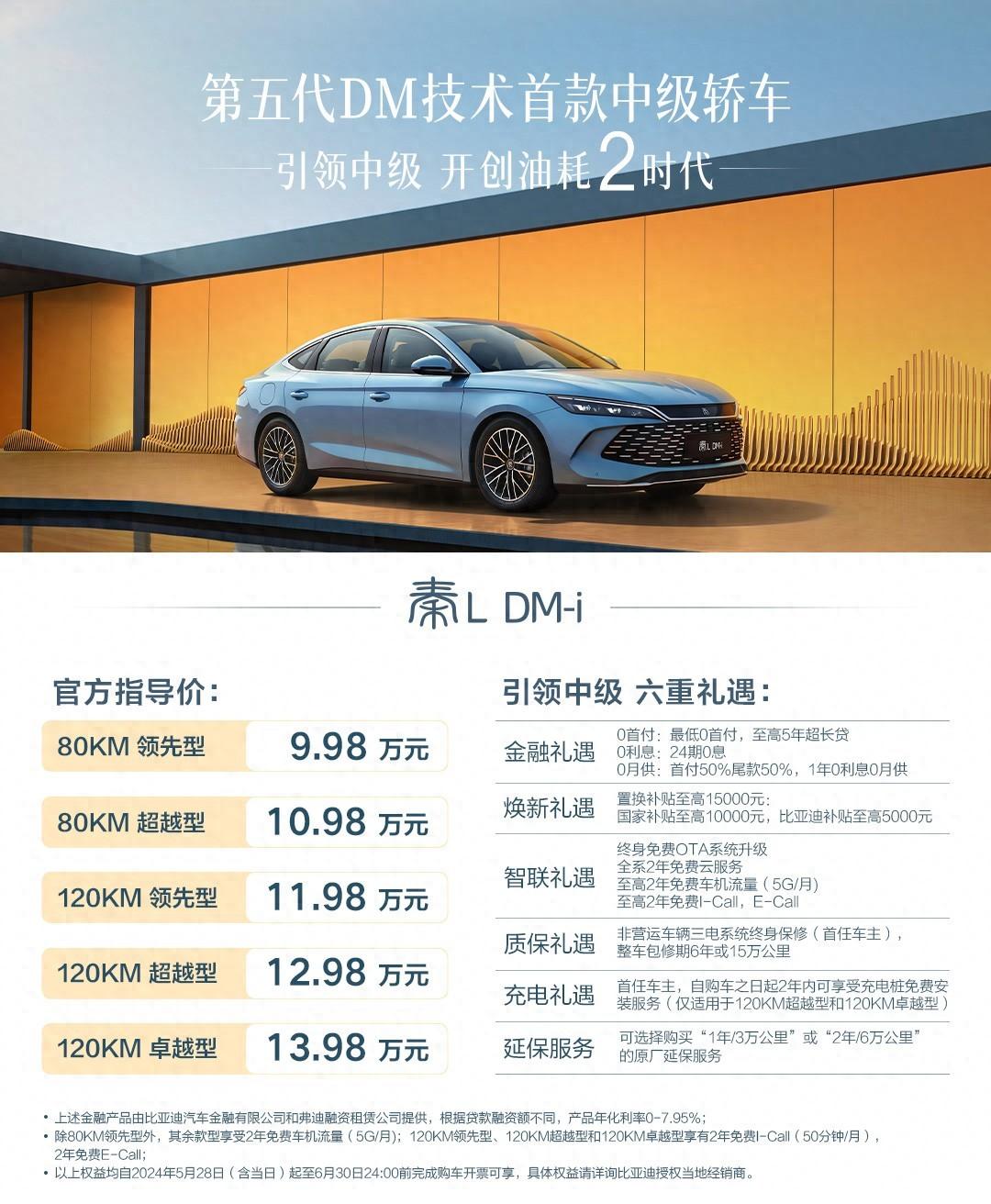 9.98萬起售,首搭第五代DM技術,“工業奇跡”秦L DM-i震撼上市!