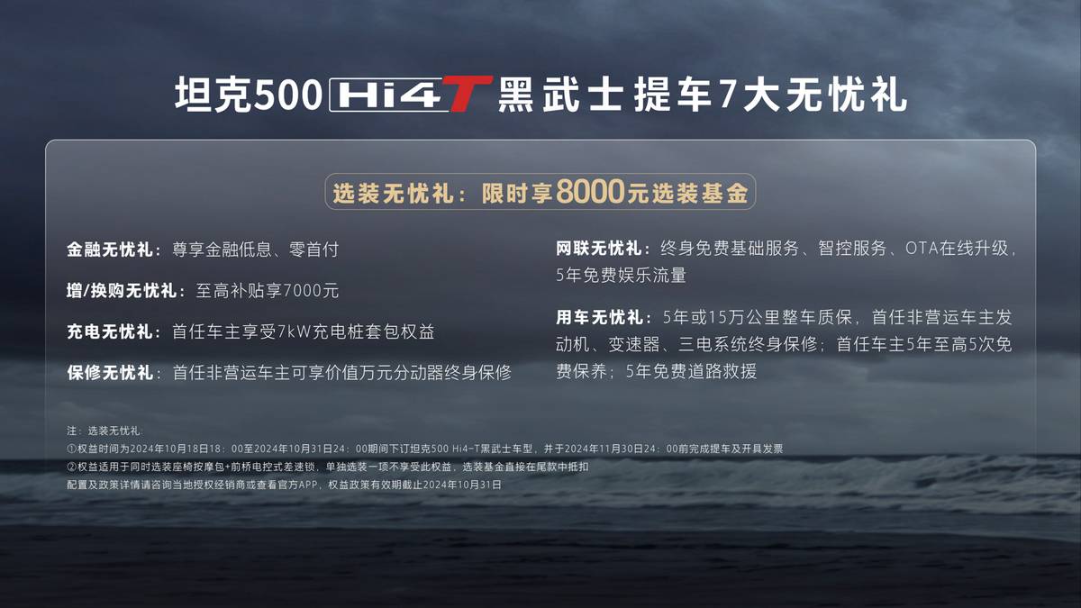 全黑涂裝,坦克500 Hi4-T黑武士34.5萬正式上市